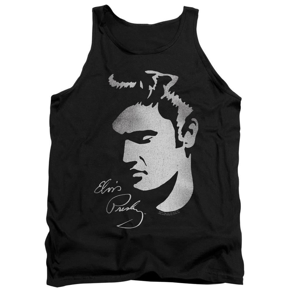 Elvis Presley - Simple Face - Adult Tank - Black