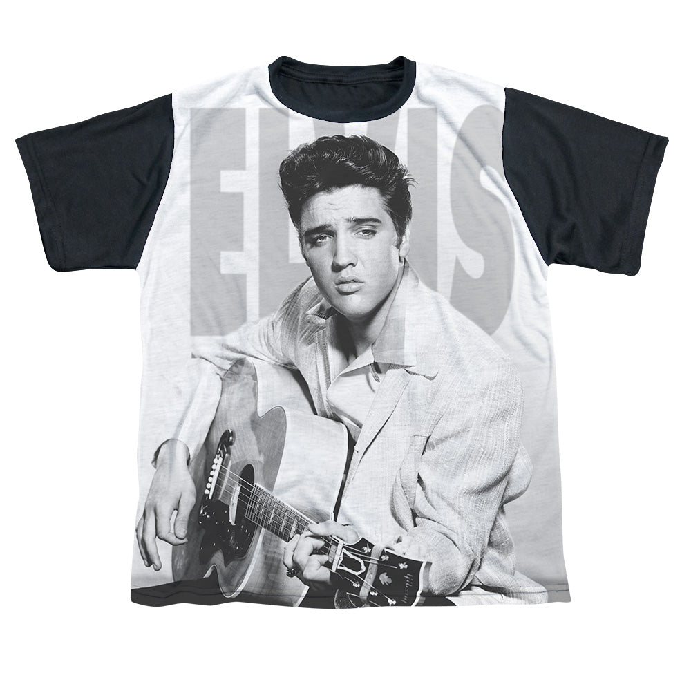 Elvis Presley - Play Me A Song - Short Sleeve Youth White Front Black Back - White T-shirt