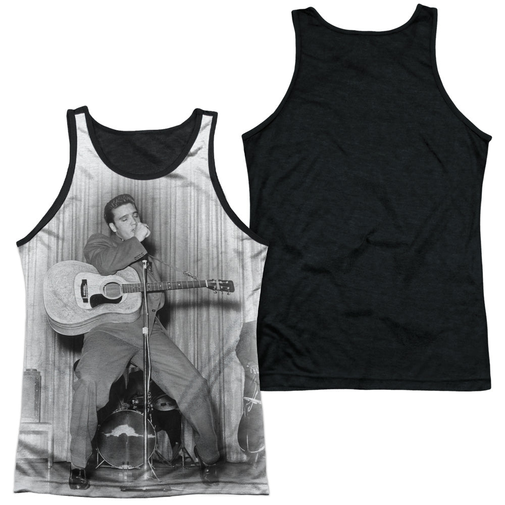 Elvis Presley - On Your Toes - Adult Poly Tank Top Black Back - White