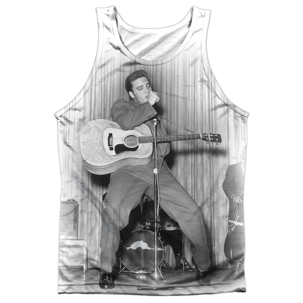 Elvis Presley - On Your Toes - Adult 100% Poly Tank Top - White