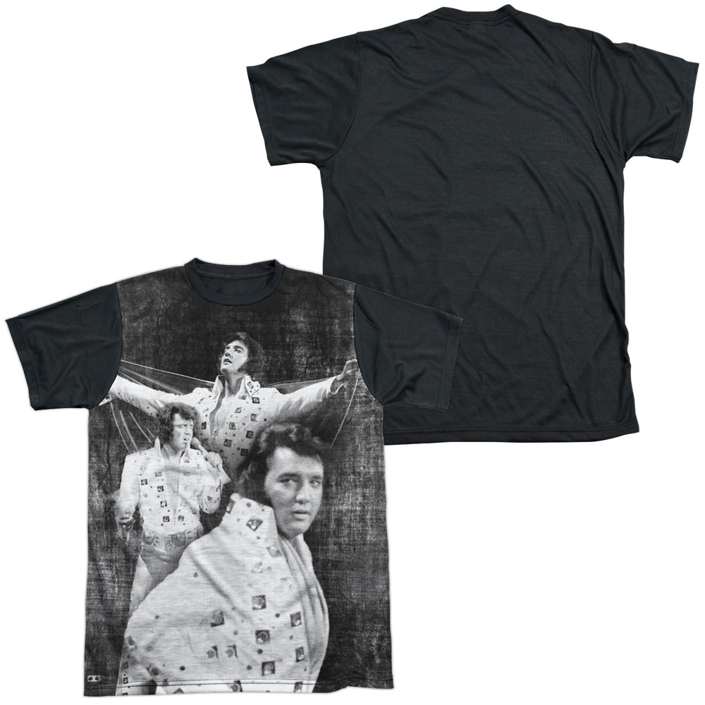 Elvis Presley - Legendary Performance - Short Sleeve Adult White Front Black Back - White T-shirt