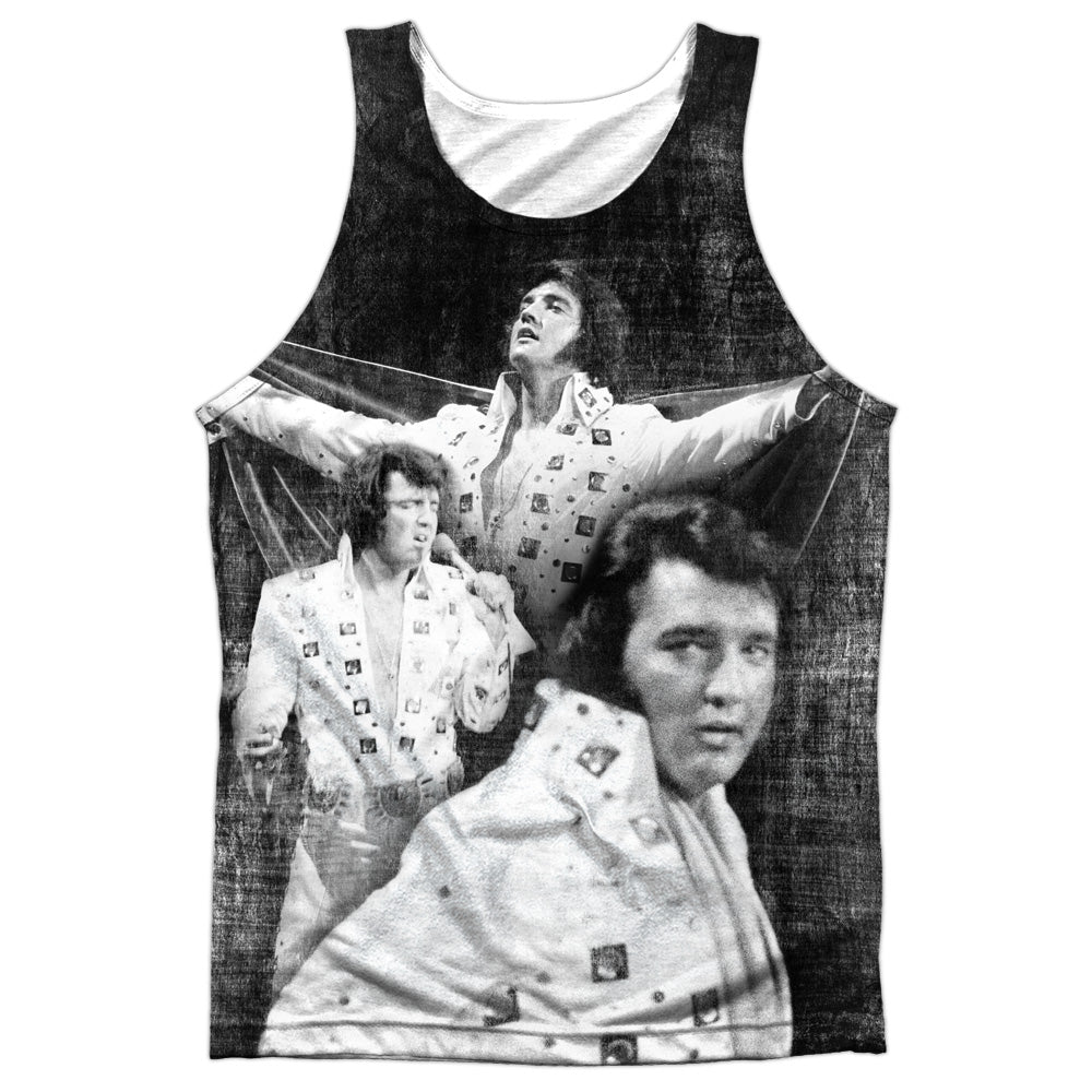 Elvis Presley - Legendary Performance - Adult 100% Poly Tank Top - White