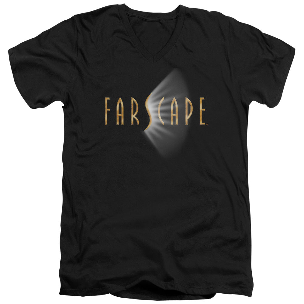 Farscape - Logo - Short Sleeve Adult V-neck - Black T-shirt