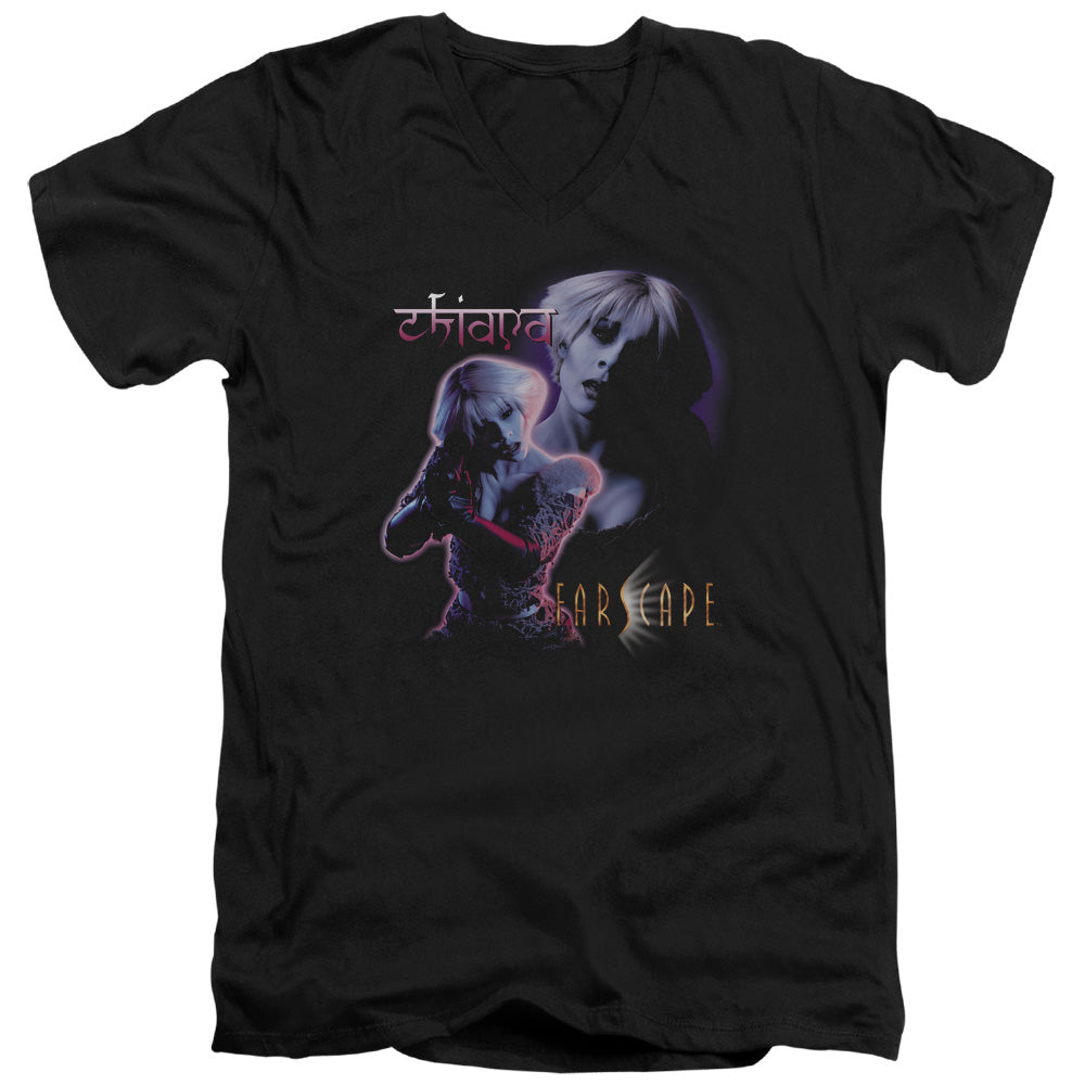 FARSCAPE CHIANA - S/S ADULT V-NECK - BLACK T-Shirt