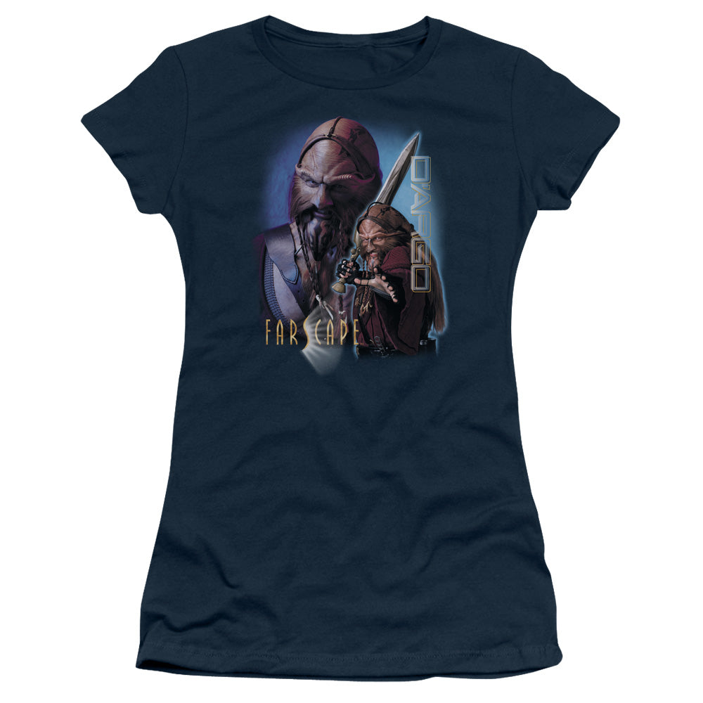Farscape - Dargo - Short Sleeve Junior Sheer - Navy T-shirt