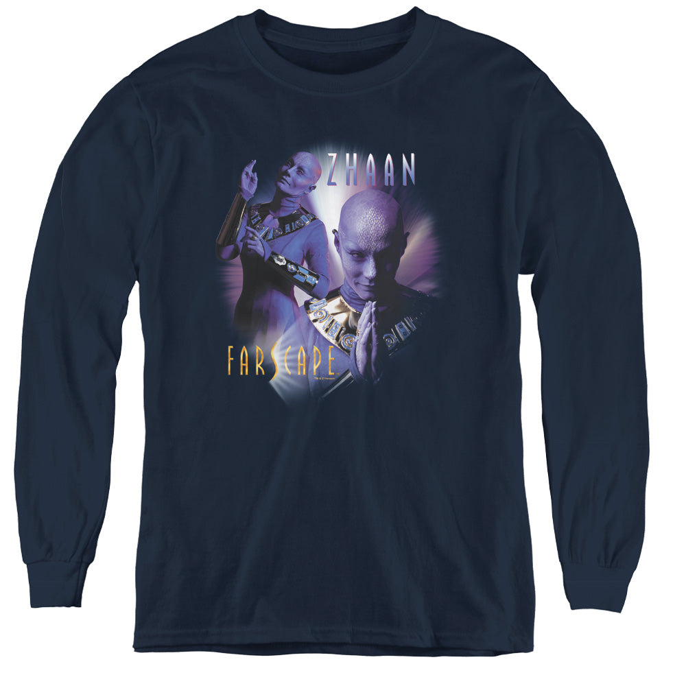 Farscape - Zhaan - Youth Long Sleeve Tee - Navy