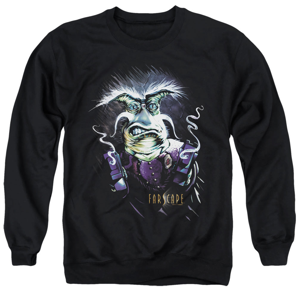 Farscape - Rygel Smoking Guns - Adult Crewneck Sweatshirt - Black