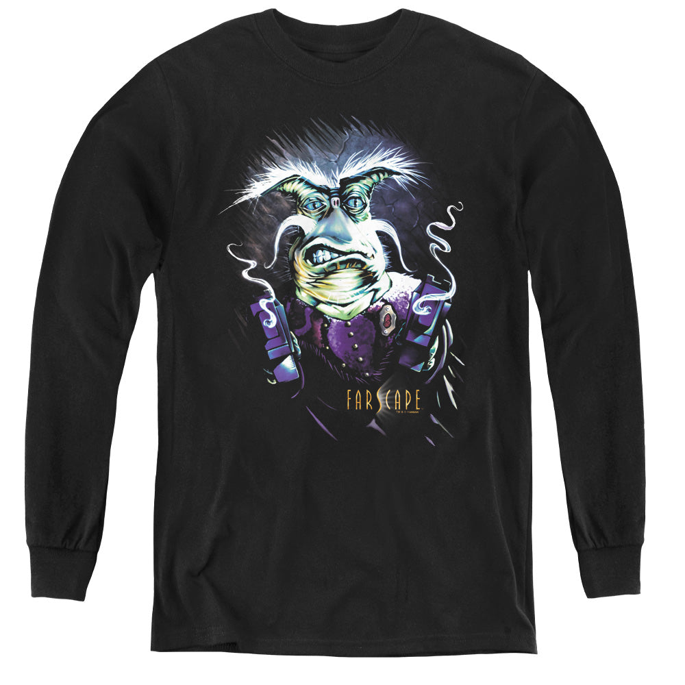 Farscape Rygel Smoking Guns - Youth Long Sleeve Tee - Black