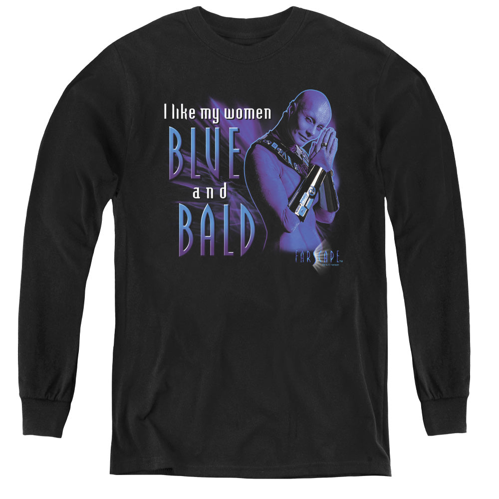 Farscape Blue And Bald - Youth Long Sleeve Tee - Black
