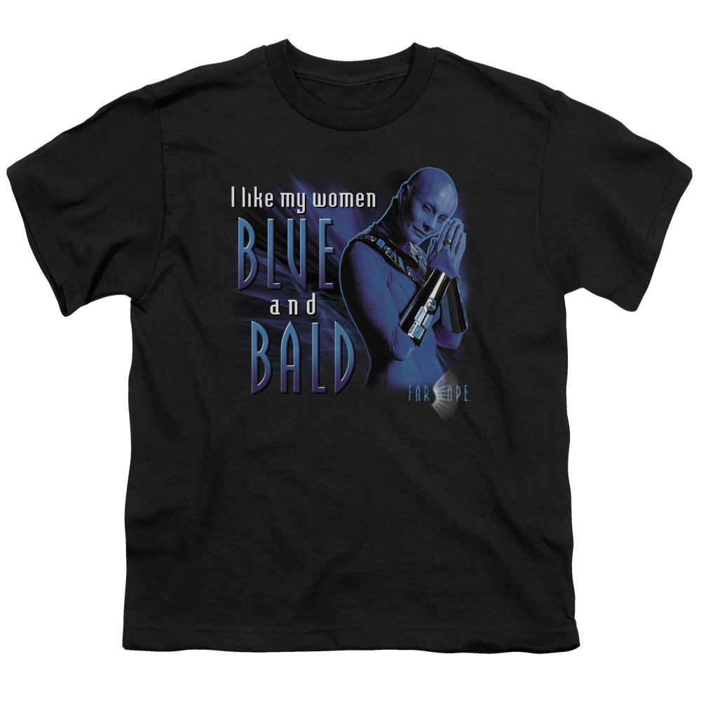 Farscape - Blue And Bald - Short Sleeve Youth 18/1 - Black T-shirt