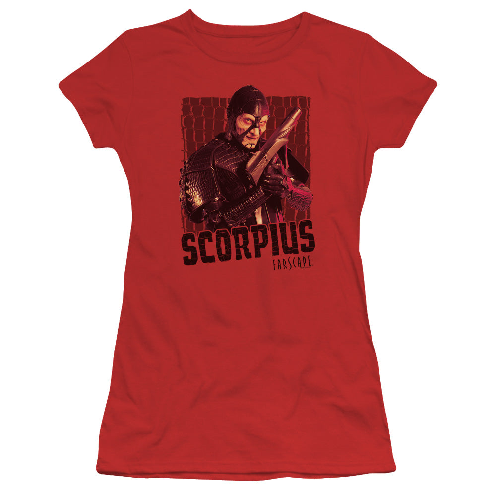 Farscape - Scorpius - Short Sleeve Junior Sheer - Red T-shirt