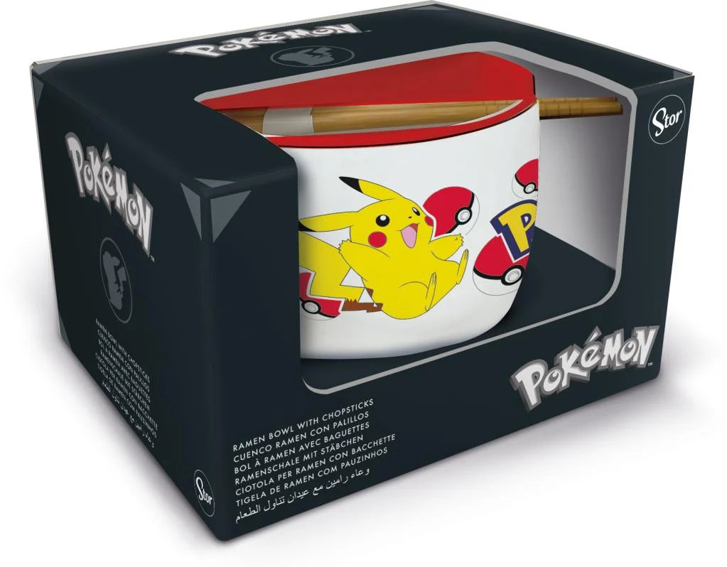 Pokemon Pikachu Ramen Bowl with Chopstick