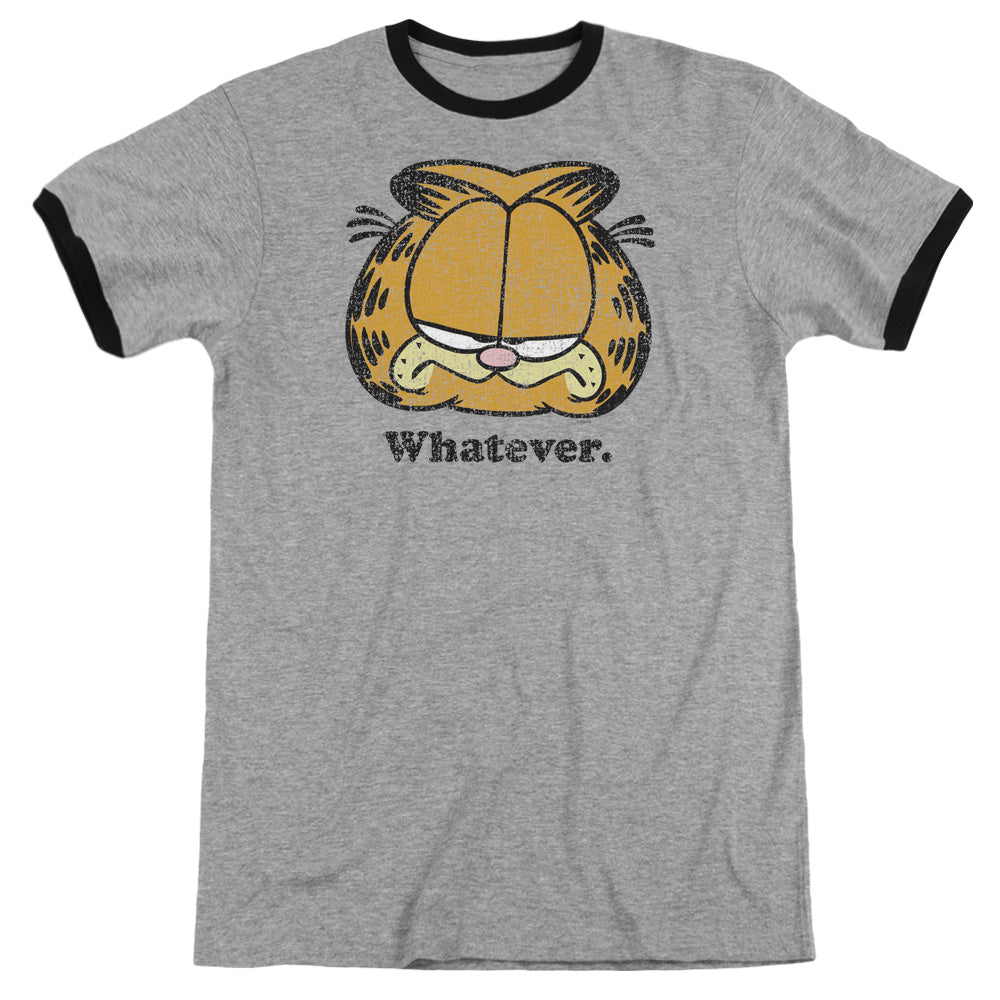 Garfield - Whatever - Adult Ringer - Heather/black
