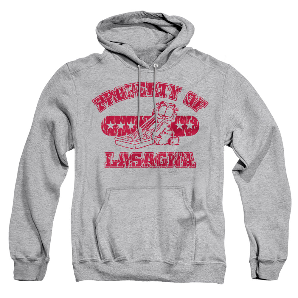 Garfield - Property Of Lasagna - Adult Pull-over Hoodie - Athletic Heather