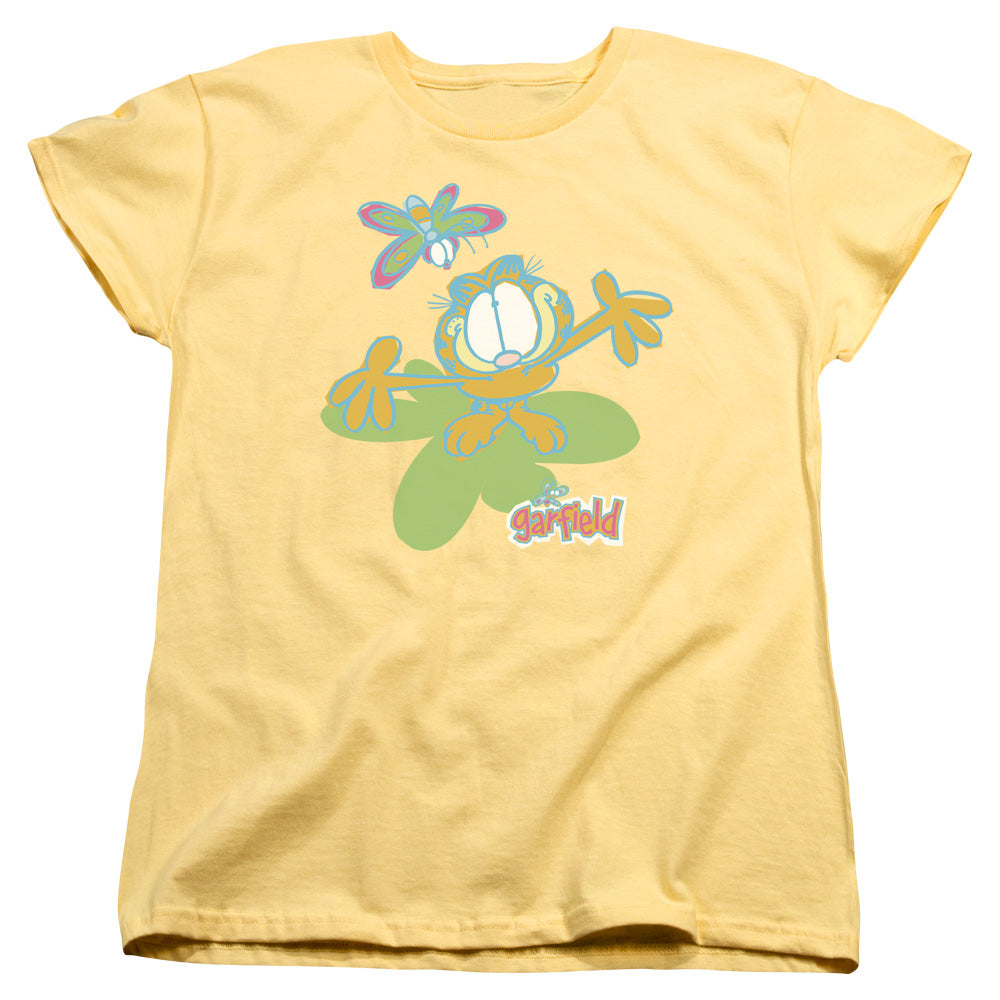 Garfield - Butterfly - Short Sleeve Womens Tee - Banana T-shirt