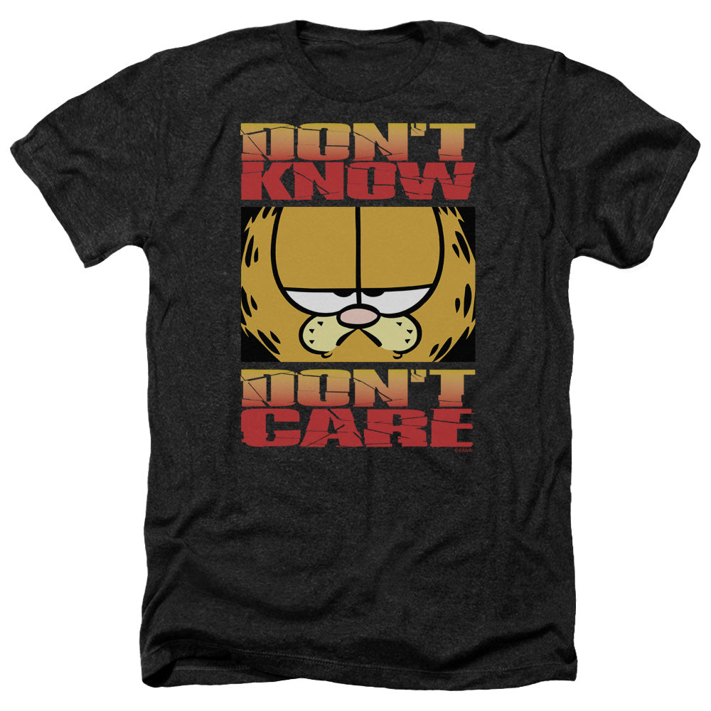 Garfield - Dont Know Dont Care - Adult Heather-black