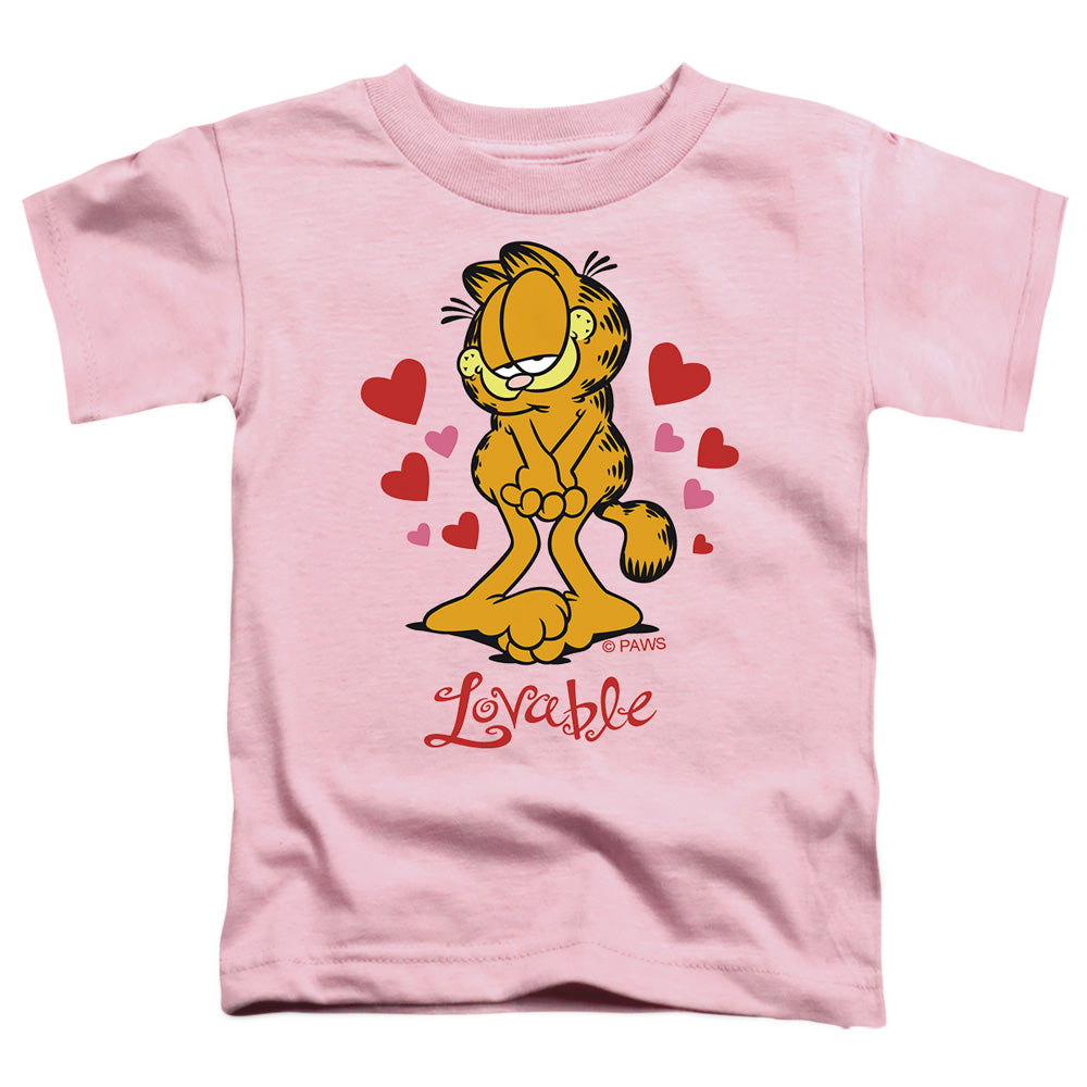 Garfield - Lovable - Short Sleeve Toddler Tee - Pink T-shirt