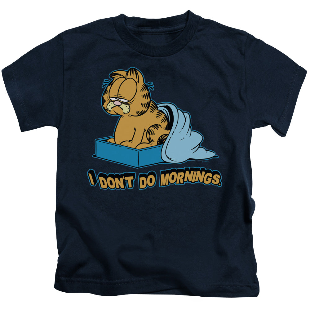 GARFIELD I DONT DO MORNINGS - S/S JUVENILE 18/1 - NAVY - T-Shirt