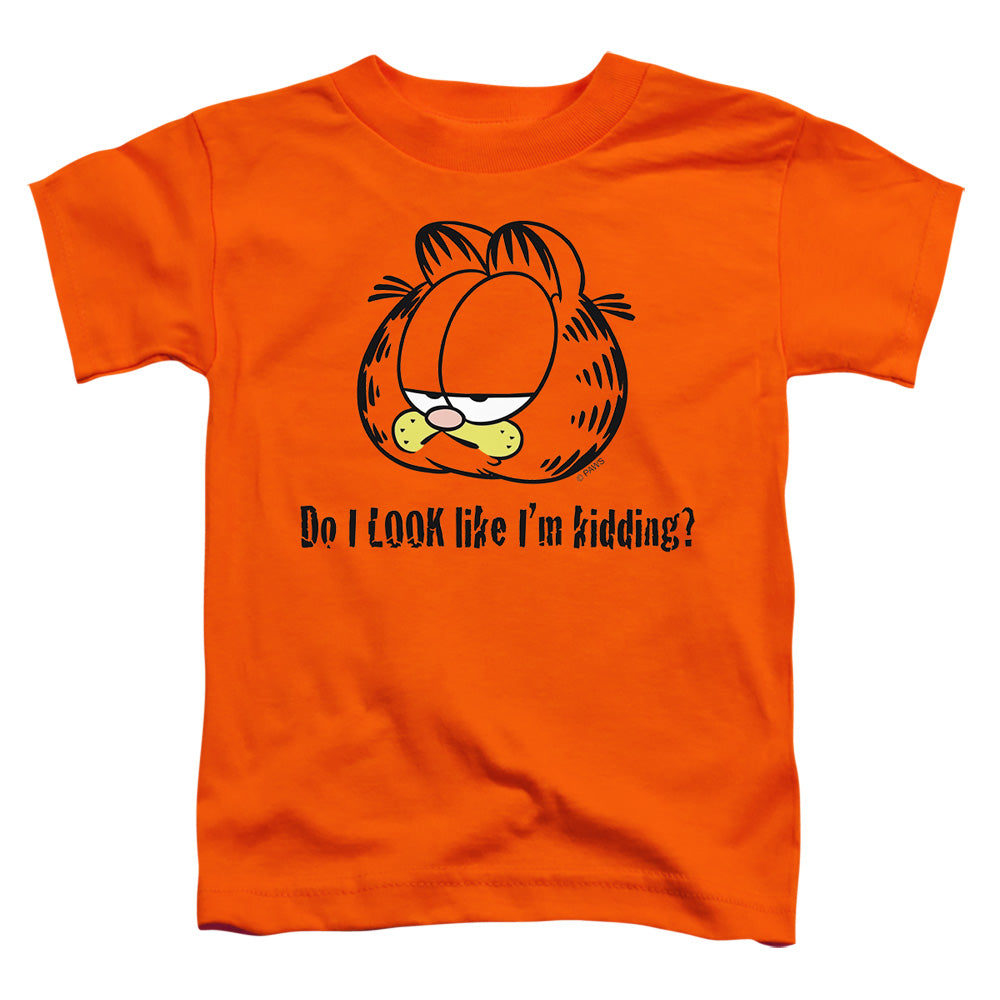 Garfield - Do I Look Like Im Kidding - Short Sleeve Toddler Tee - Orange T-shirt
