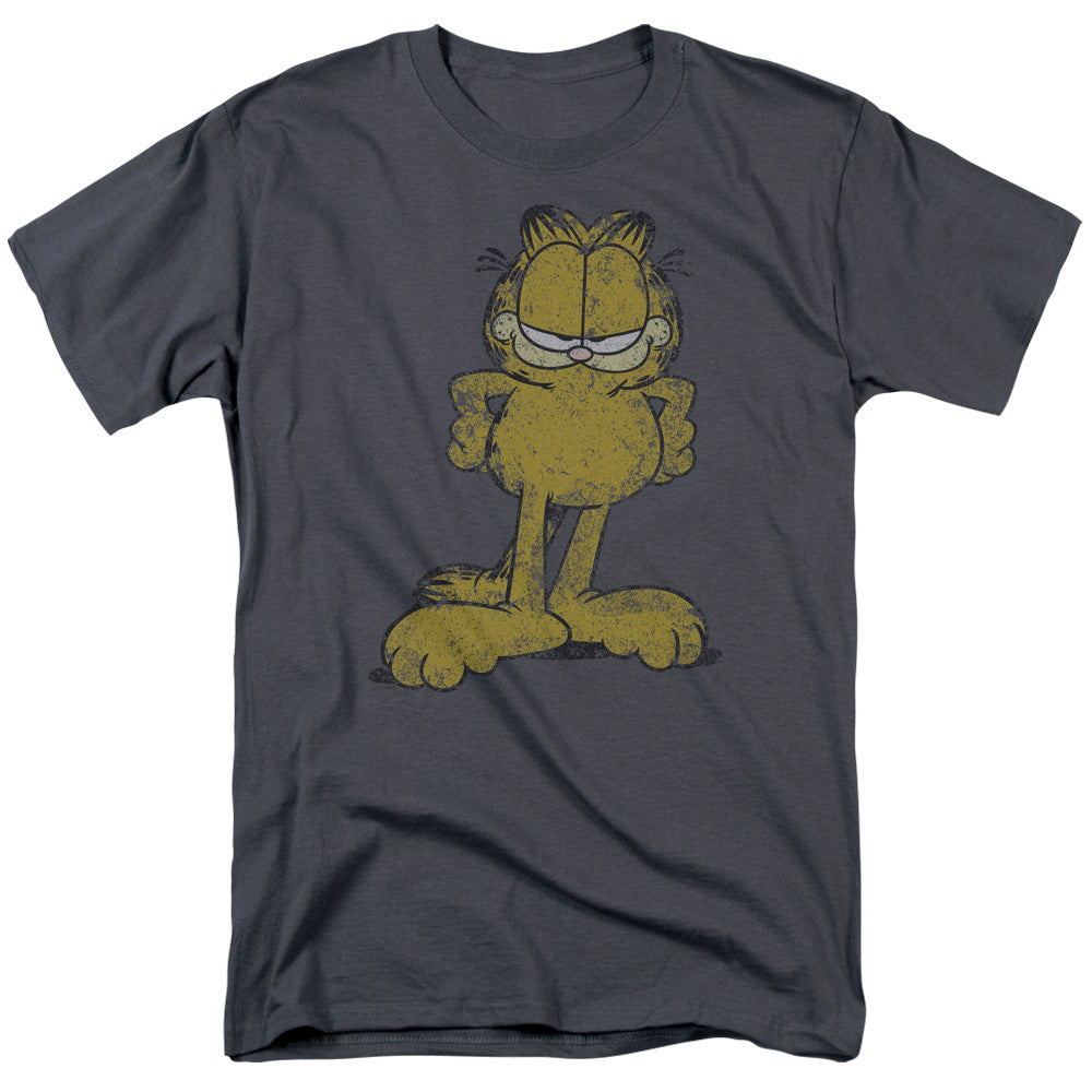 Garfield - Big Ol Cat - Short Sleeve Adult 18/1 - Charcoal T-shirt