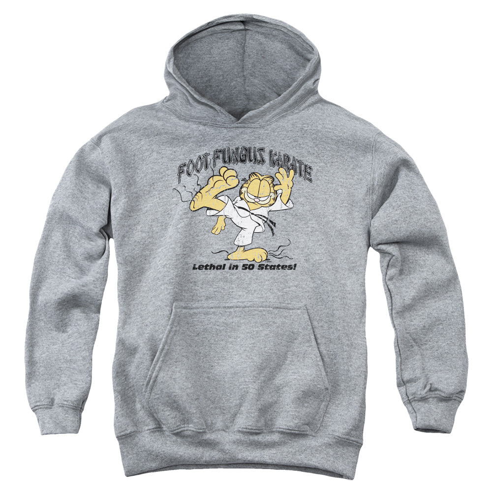 Garfield - Foot Fungus Karate - Youth Pull-over Hoodie - Heather