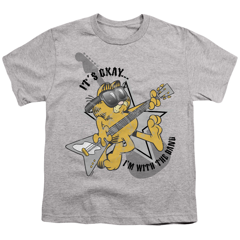 Garfield - Im With The Band - Short Sleeve Youth 18/1 - Athletic Heather T-shirt