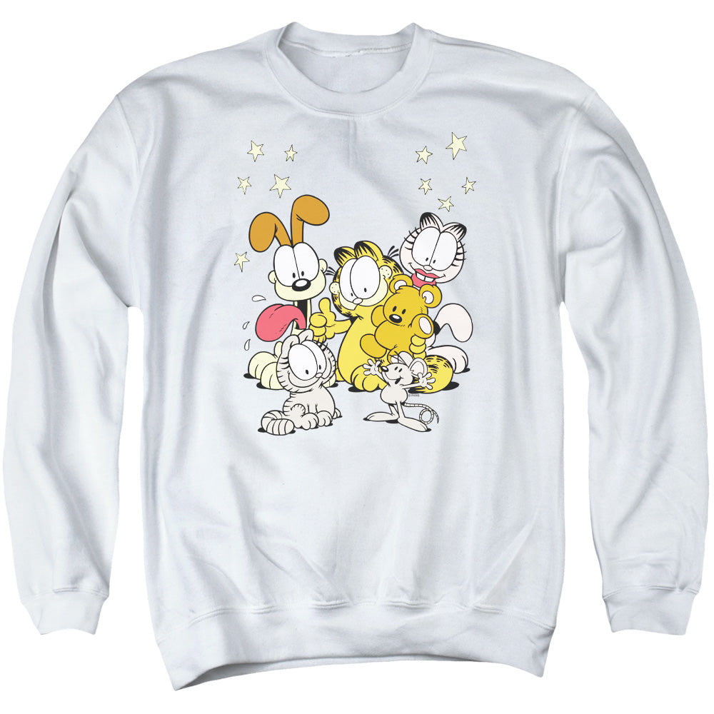 Garfield - Friends Are Best - Adult Crewneck Sweatshirt - White