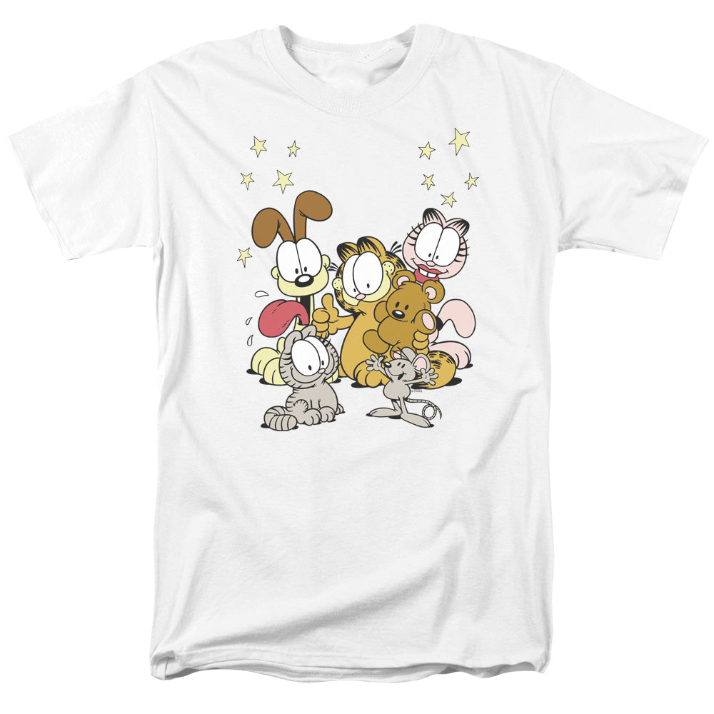 Garfield - Friends Are Best - Short Sleeve Adult 18/1 - White T-shirt