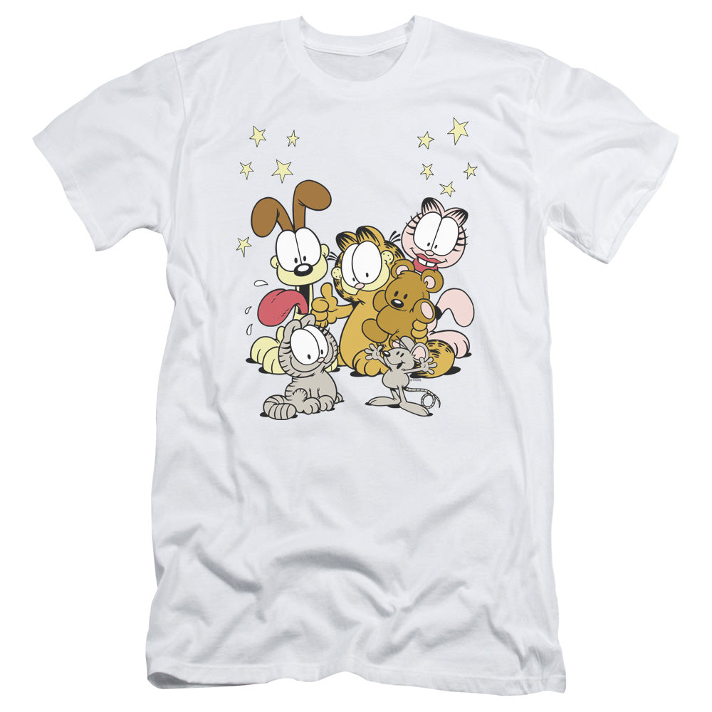 Garfield - Friends Are Best - Short Sleeve Adult 30/1 - White T-shirt