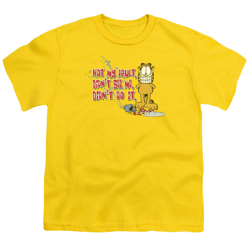 Garfield - Not My Fault - Short Sleeve Youth 18/1 - Yellow T-shirt