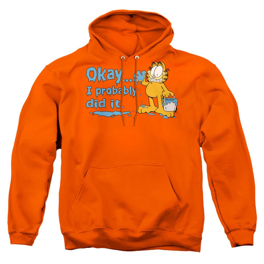Garfield - I Probably Did It - Adult Pull-over Hoodie - Orange