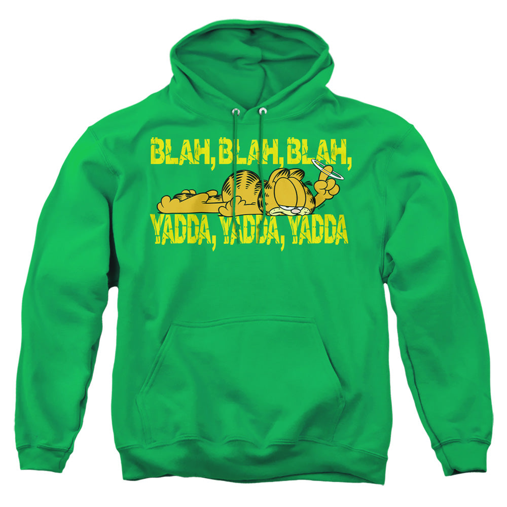 Garfield - Blah Blah Blah - Adult Pull-over Hoodie - Kelly Green