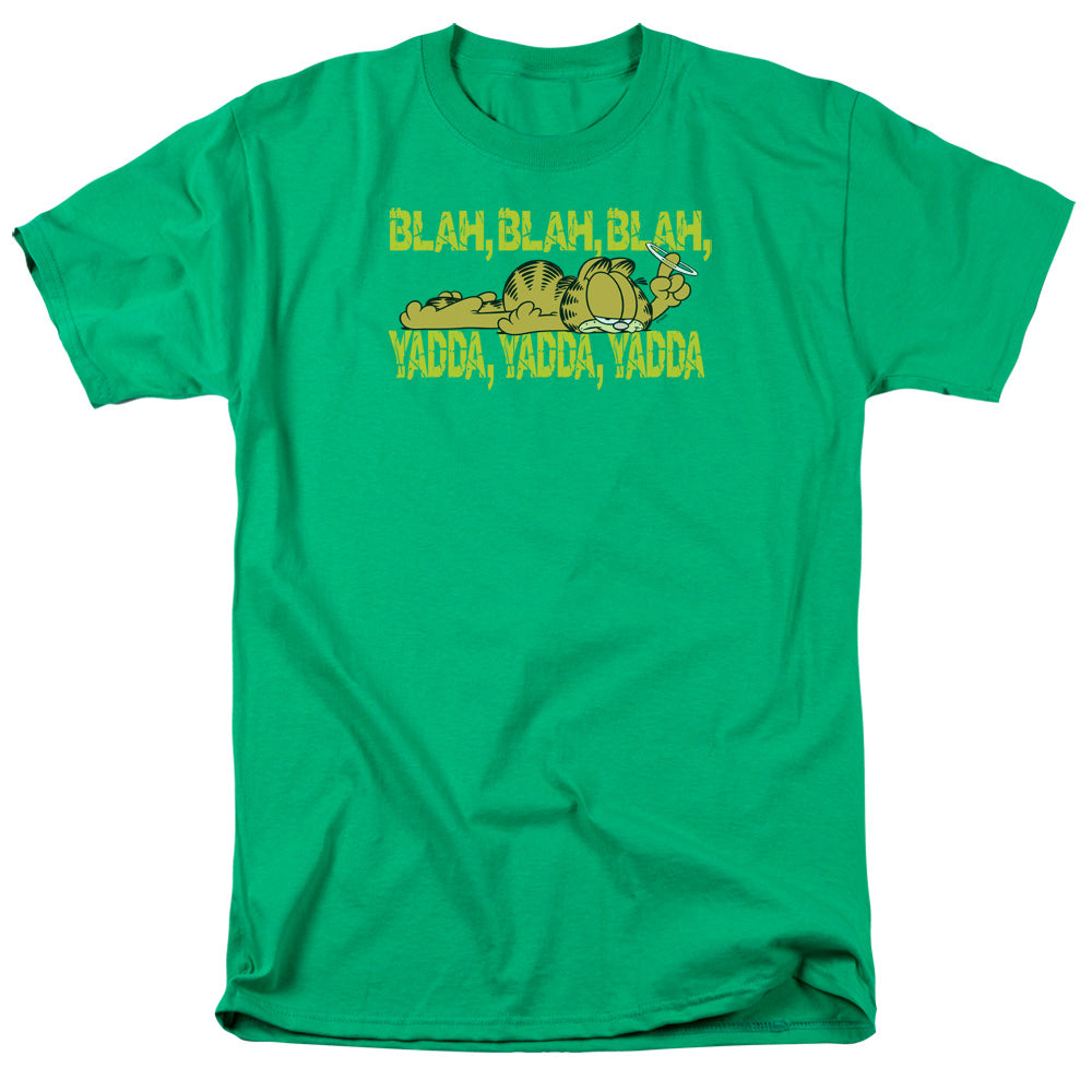 Garfield - Blah Blah Blah - Short Sleeve Adult 18/1 - Kelly Green T-shirt