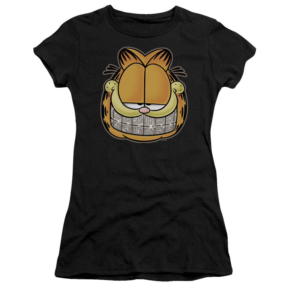 Garfield - Nice Grill - Short Sleeve Junior Sheer - Black T-shirt