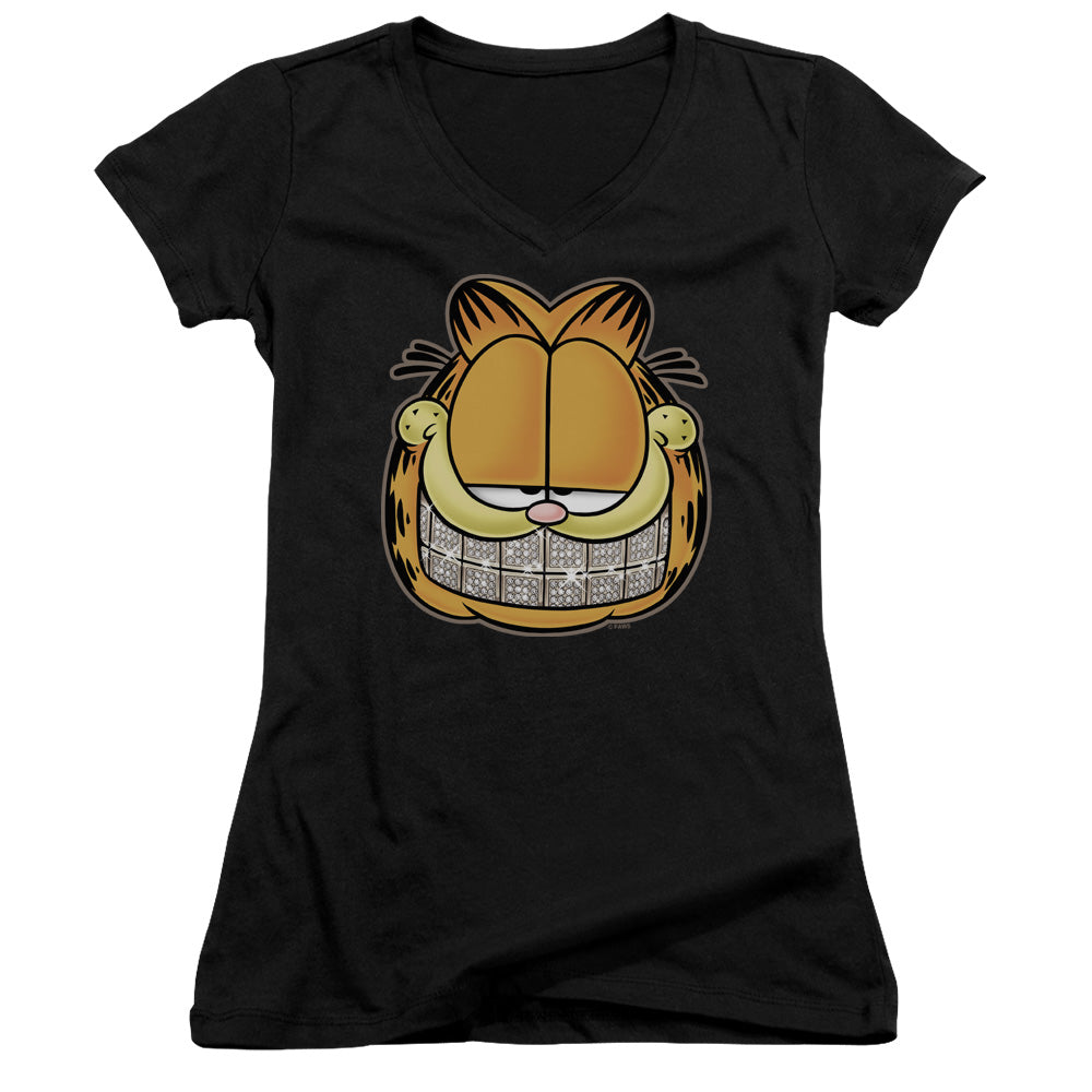 Garfield - Nice Grill - Junior V-neck - Black