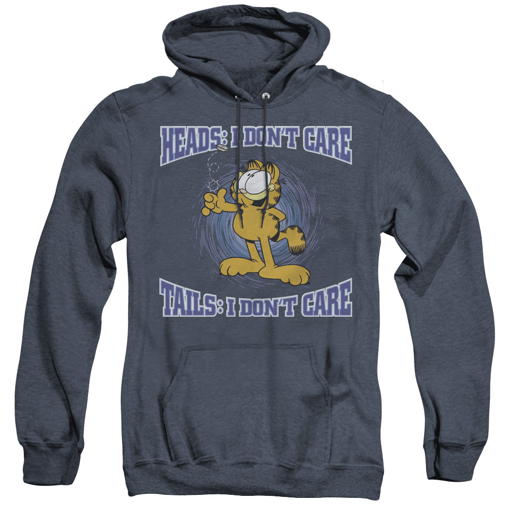 Garfield - Heads Or Tails - Adult Heather Hoodie - Navy