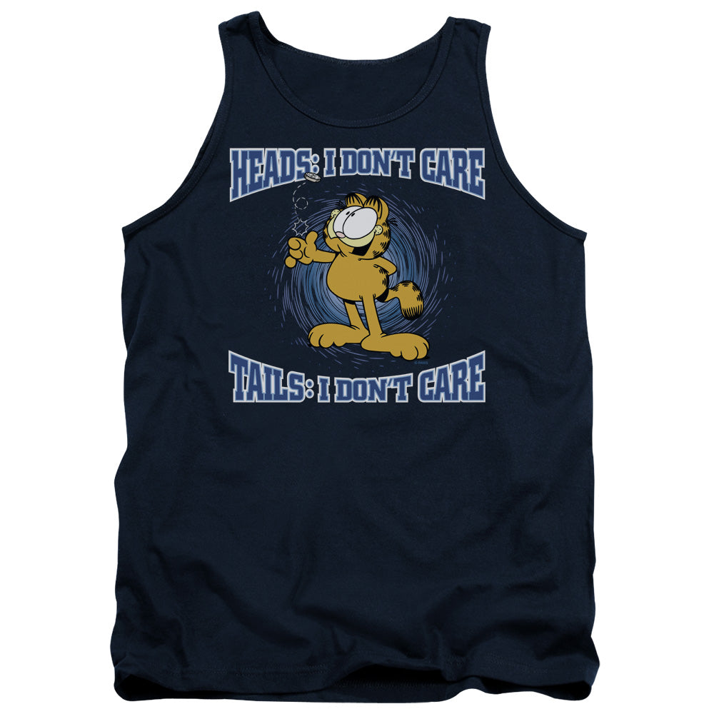 Garfield - Heads Or Tails - Adult Tank - Navy