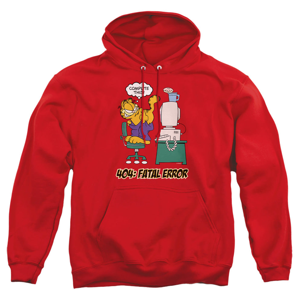 Garfield - Compute This - Adult Pull-over Hoodie - Red