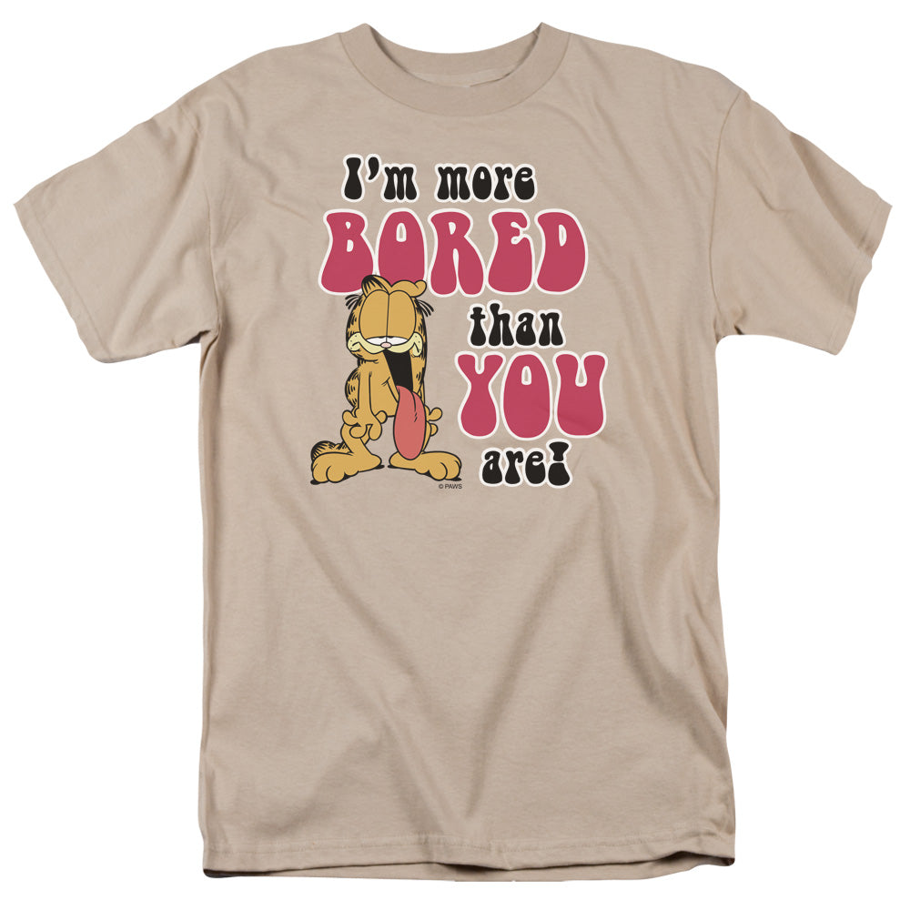 Garfield - More Bored - Short Sleeve Adult 18/1 - Sand T-shirt