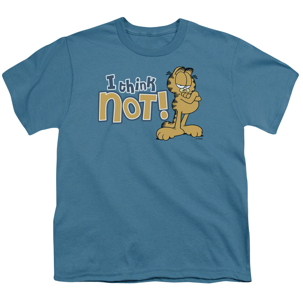 Garfield - I Think Not - Short Sleeve Youth 18/1 - Slate T-shirt