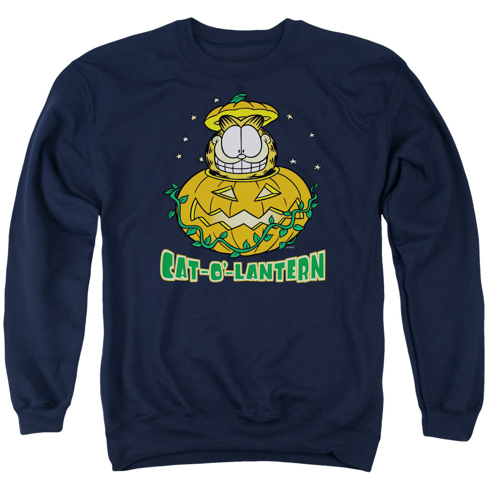 Garfield - Cat O Lantern - Adult Crewneck Sweatshirt - Navy