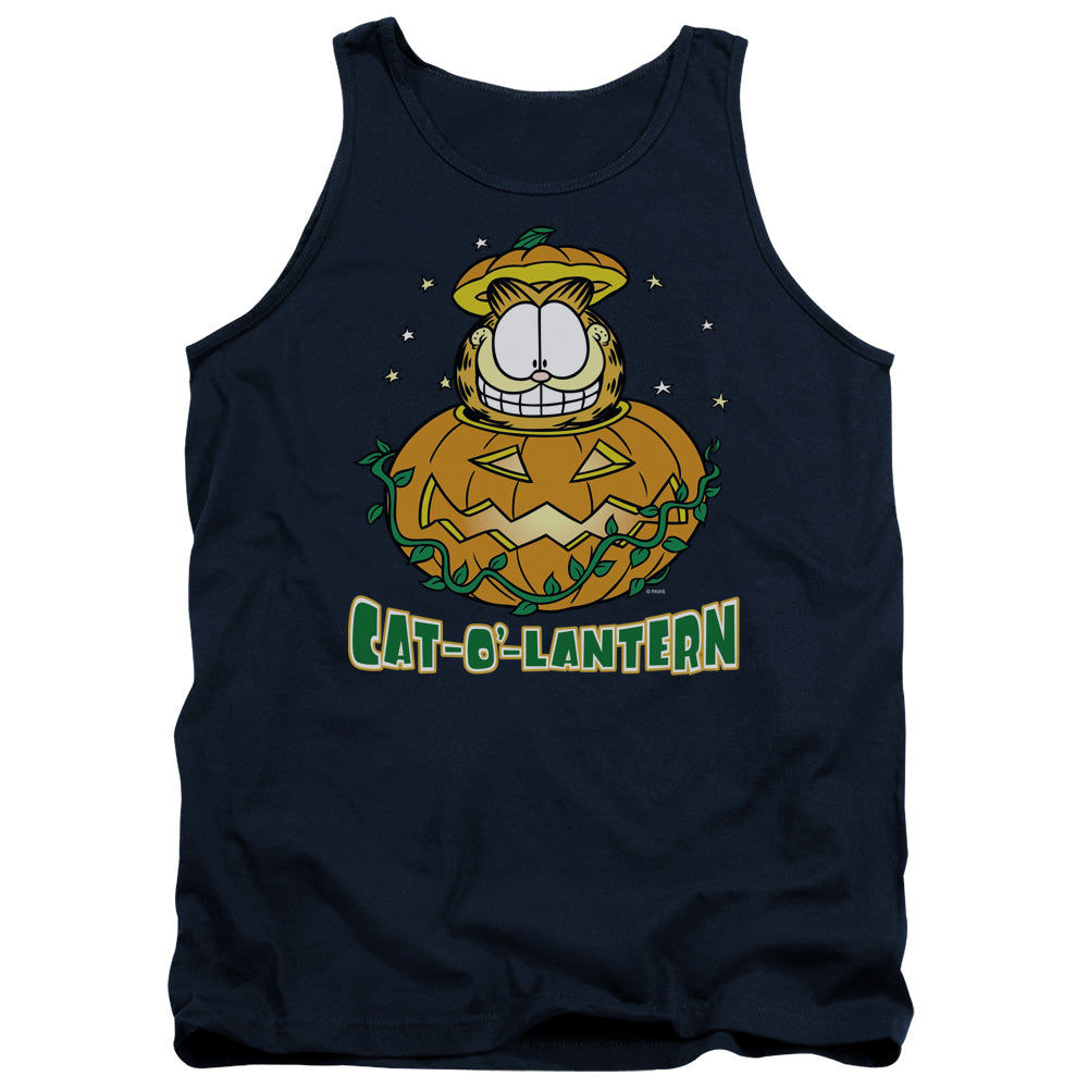 Garfield - Cat O Lantern - Adult Tank - Navy