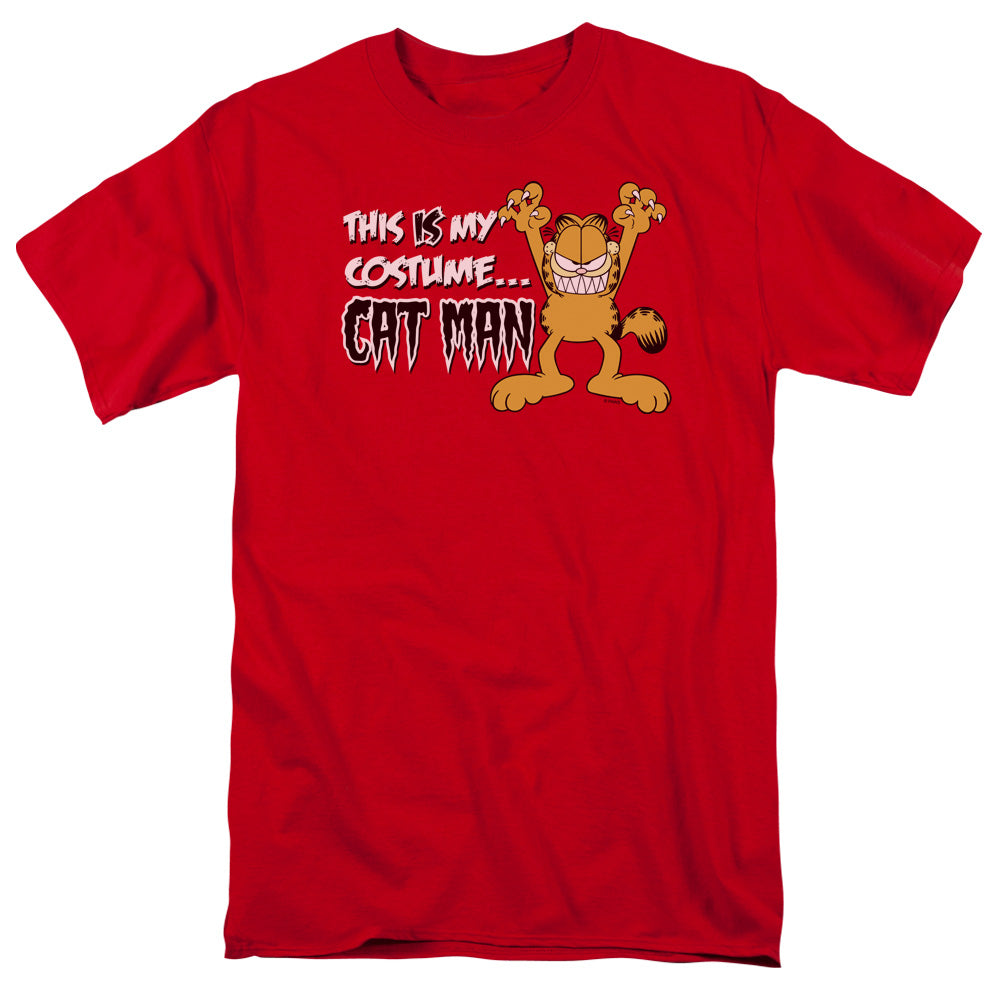 Garfield - Cat Man - Short Sleeve Adult 18/1 - Red T-shirt