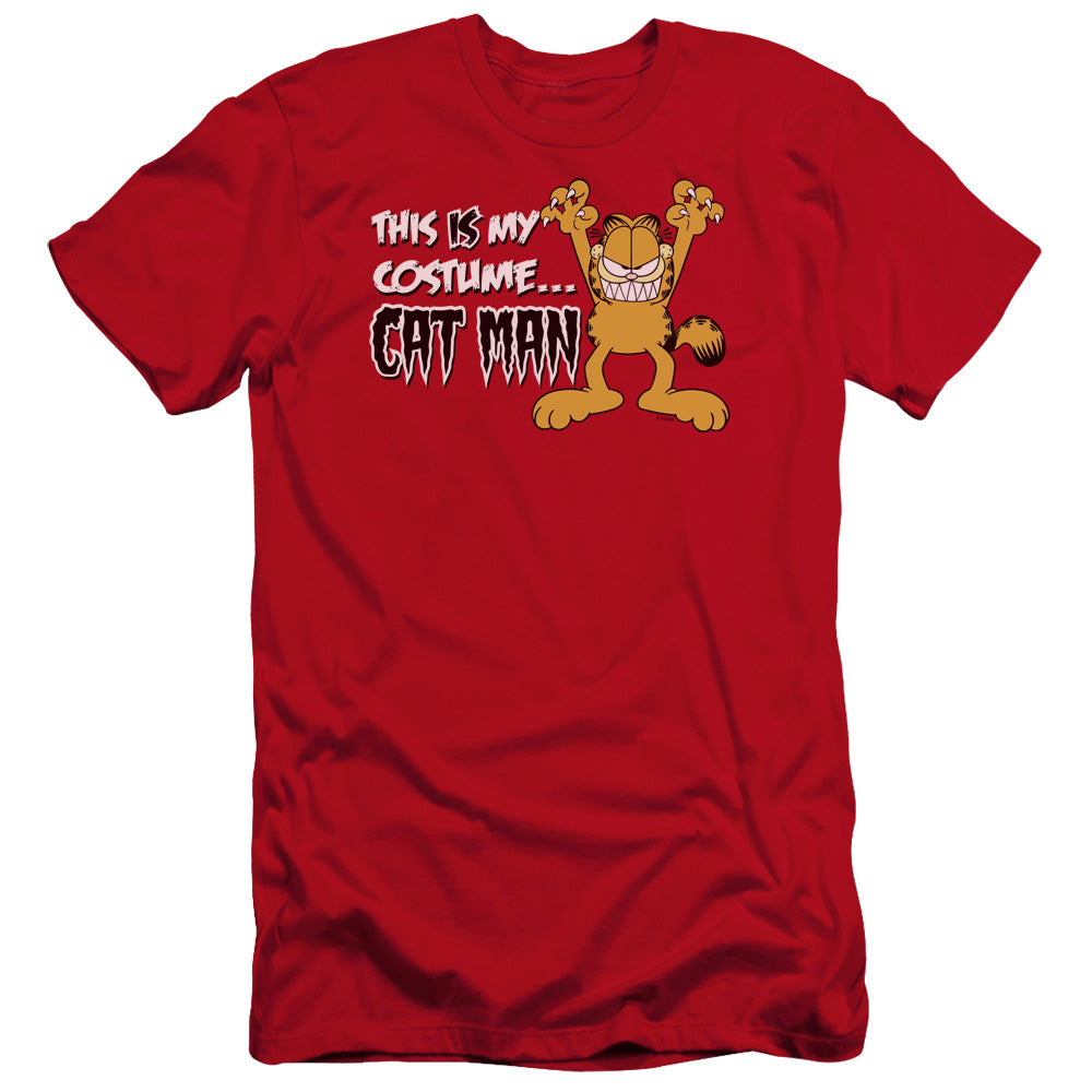 Garfield - Cat Man-premuim Canvas Adult Slim Fit 30/1 - Red