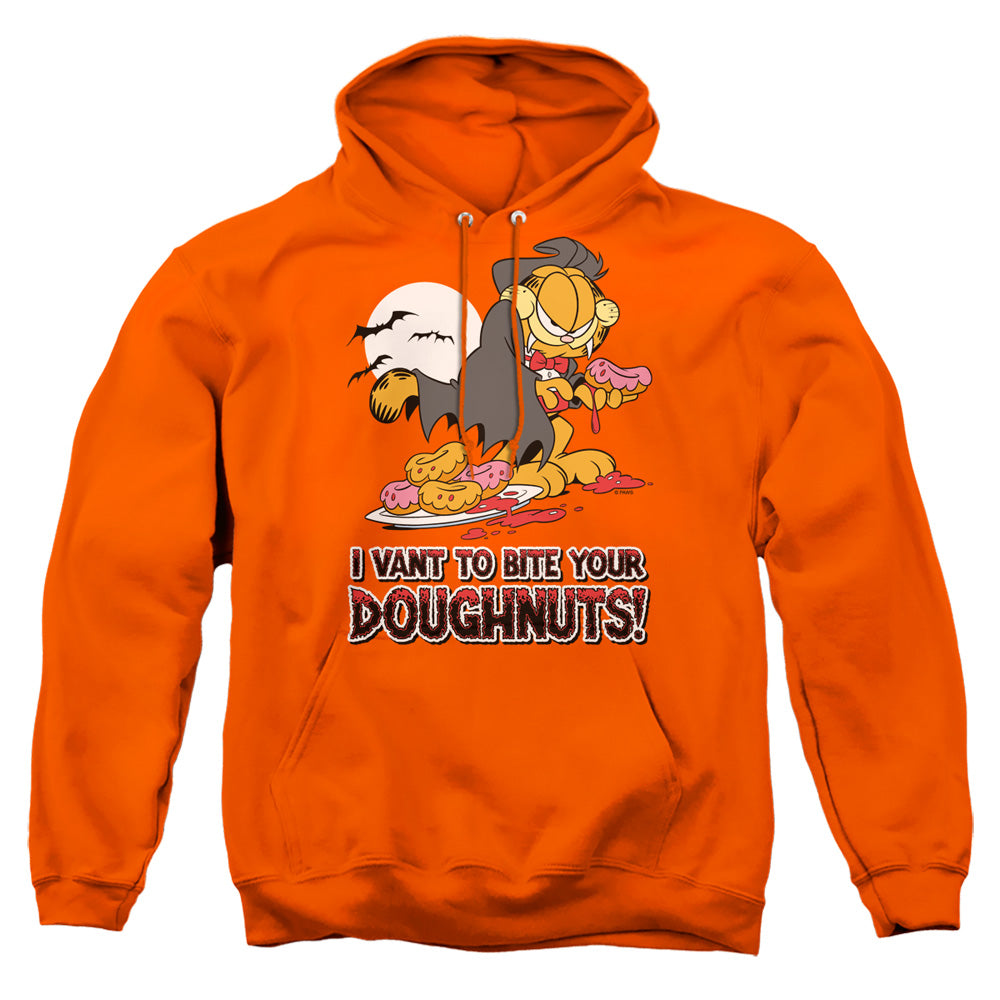 Garfield - I Vant Doughnuts - Adult Pull-over Hoodie - Orange