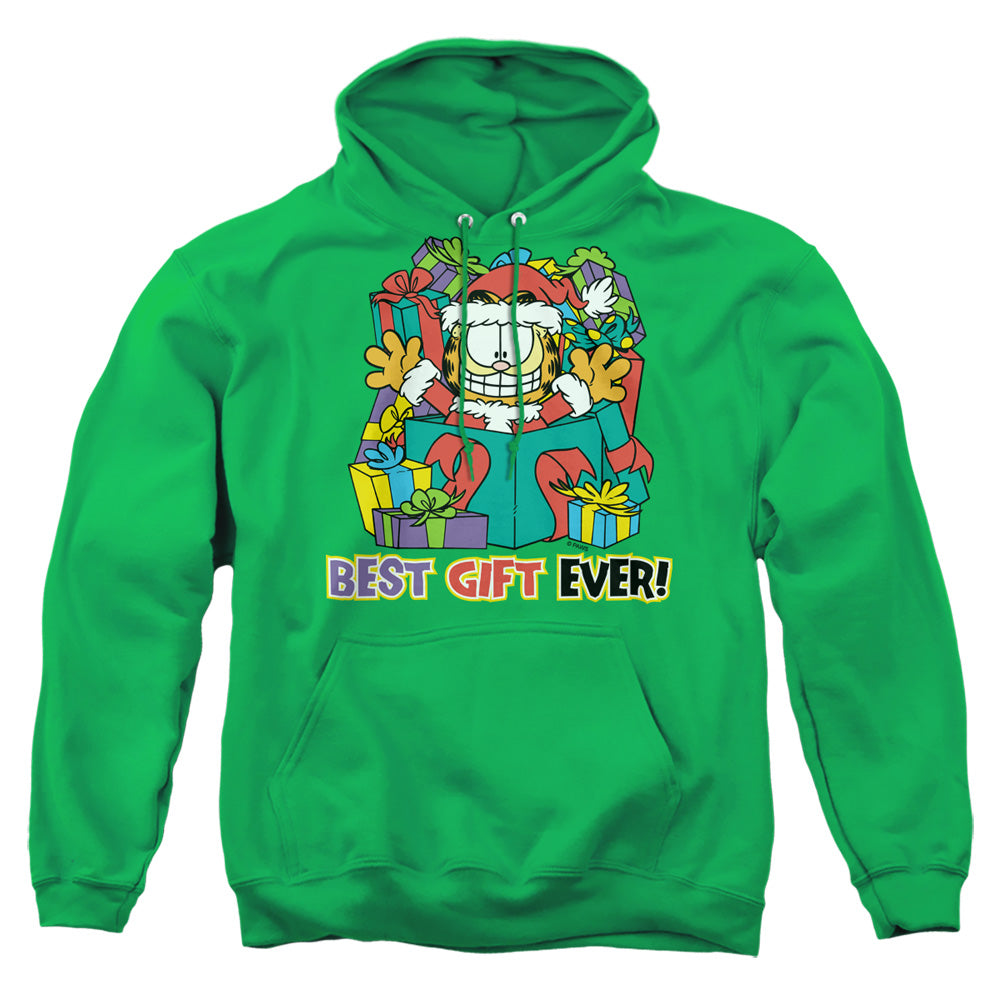 Garfield - Best Gift Ever - Adult Pull-over Hoodie - Kelly Green