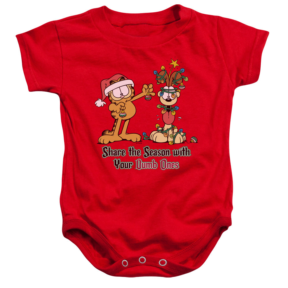 Garfield - Share The Season-infant Snapsuit - Red
