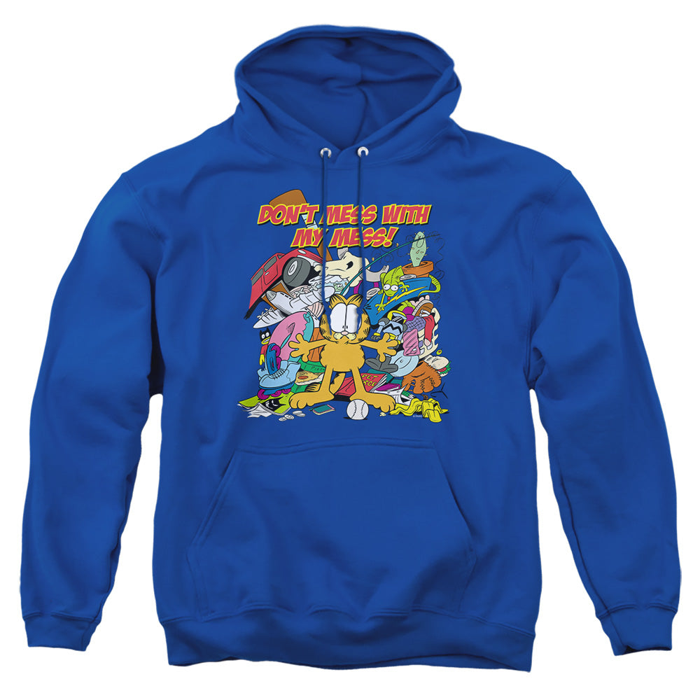 Garfield - My Mess - Adult Pull-over Hoodie - Royal Blue
