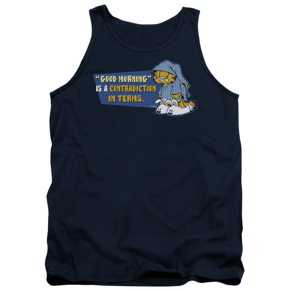 Garfield - Contradicition In Terms - Adult Tank - Navy
