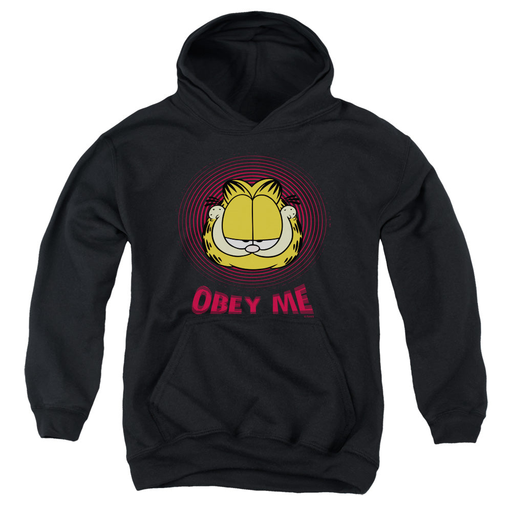Garfield - Obey Me - Youth Pull-over Hoodie - Black